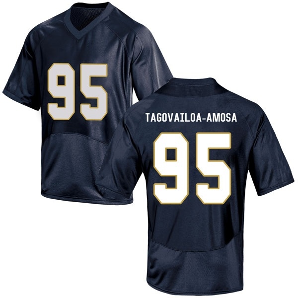 Myron Tagovailoa-Amosa Notre Dame Fighting Irish NCAA Youth #95 Navy Blue Replica College Stitched Football Jersey LNZ7855TB